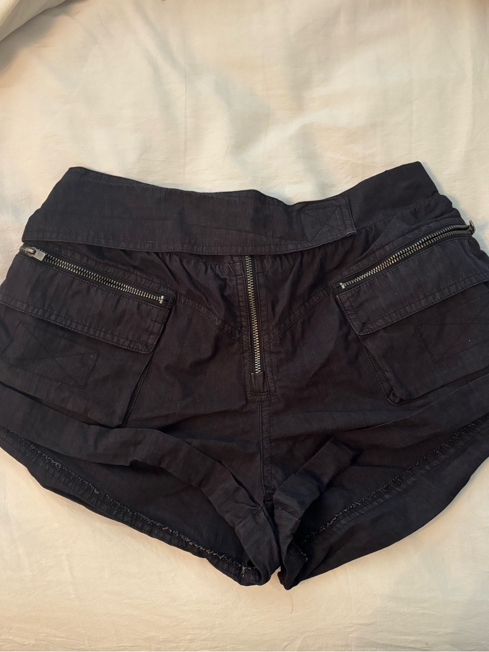Women’s Black Cargo Pocket Shorts